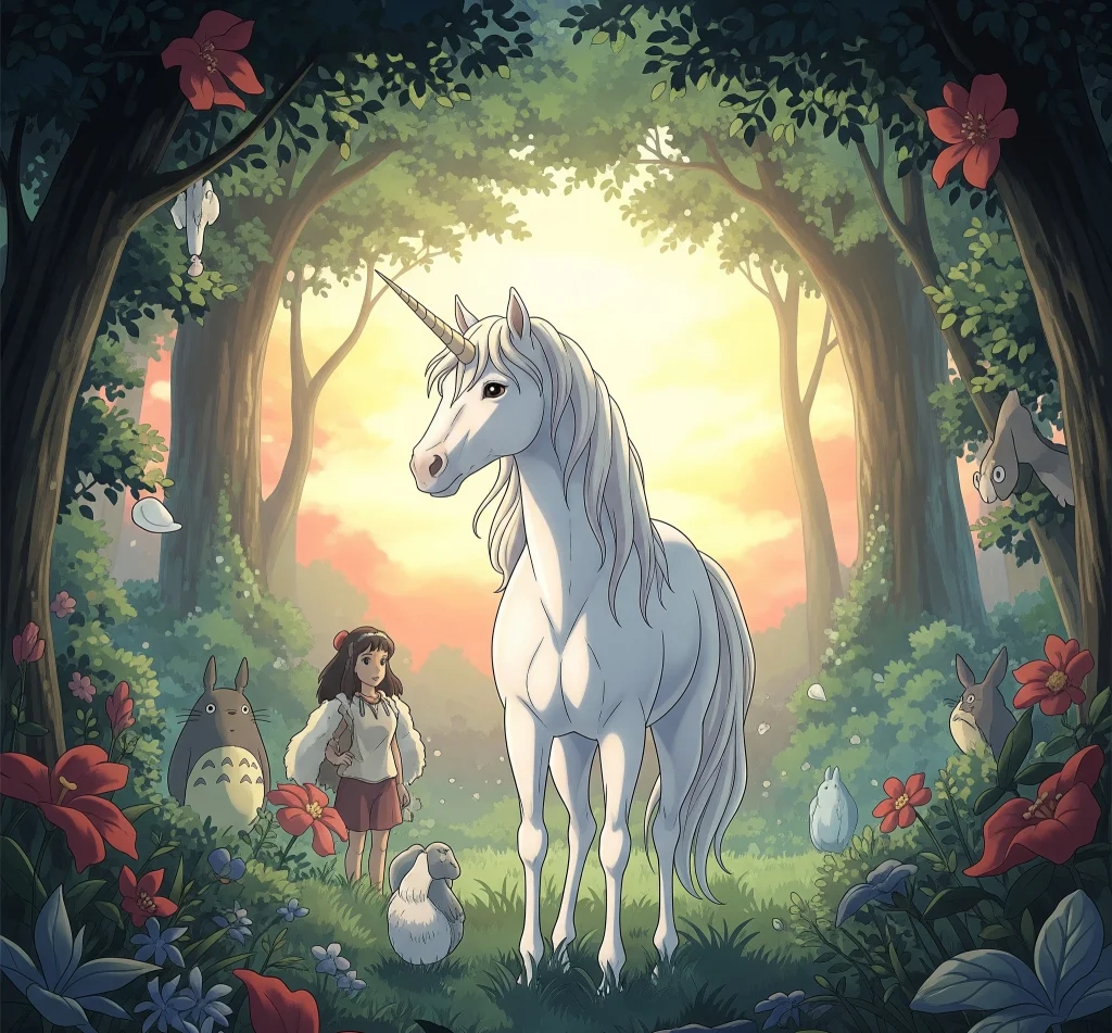 Free printable unicorn coloring page featuring a majestic unicorn with stars and a rainbow background