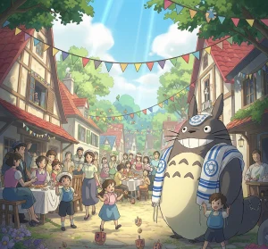 Top-quality Jewish coloring sheet featuring traditional symbols and holiday themes for children