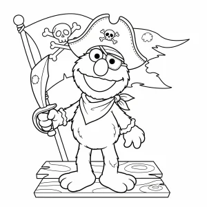 Free printable Elmo coloring page for kids – fun Sesame Street coloring sheet featuring Elmo in various playful scenes