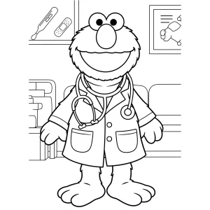 Free printable Elmo coloring page for kids – fun Sesame Street coloring sheet featuring Elmo in various playful scenes