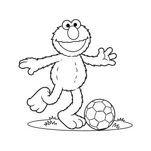 Free printable Elmo coloring page for kids – fun Sesame Street coloring sheet featuring Elmo in various playful scenes