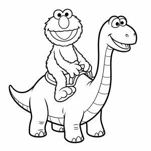 Free printable Elmo coloring page for kids – fun Sesame Street coloring sheet featuring Elmo in various playful scenes
