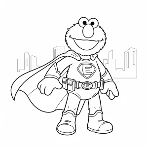 Free printable Elmo coloring page for kids – fun Sesame Street coloring sheet featuring Elmo in various playful scenes