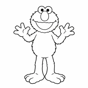 Free printable Elmo coloring page for kids – fun Sesame Street coloring sheet featuring Elmo in various playful scenes