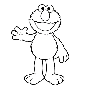 Free printable Elmo coloring page for kids – fun Sesame Street coloring sheet featuring Elmo in various playful scenes