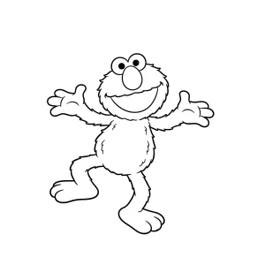 Free printable Elmo coloring page for kids – fun Sesame Street coloring sheet featuring Elmo in various playful scenes
