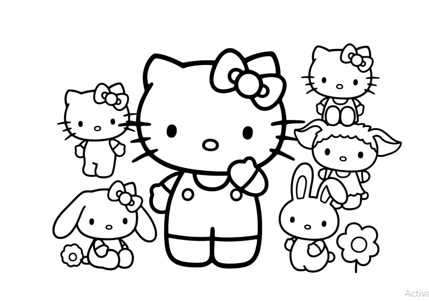 hello kitty coloring pages download 20