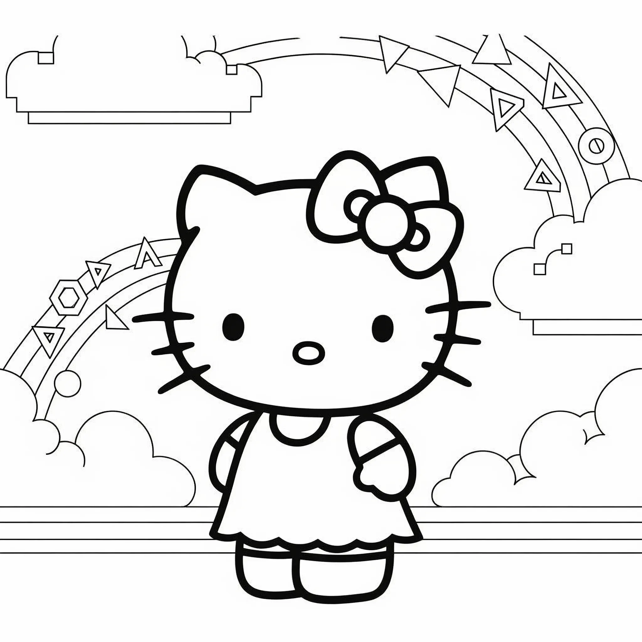 hello kitty coloring pages printable 14