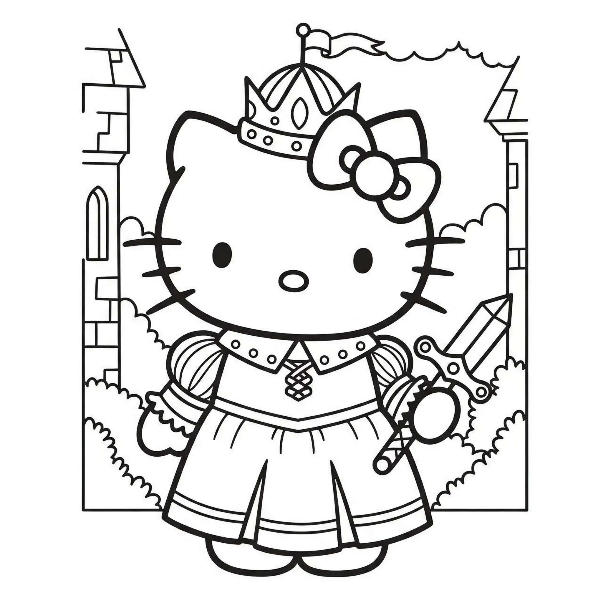 hello kitty coloring pages printable 15