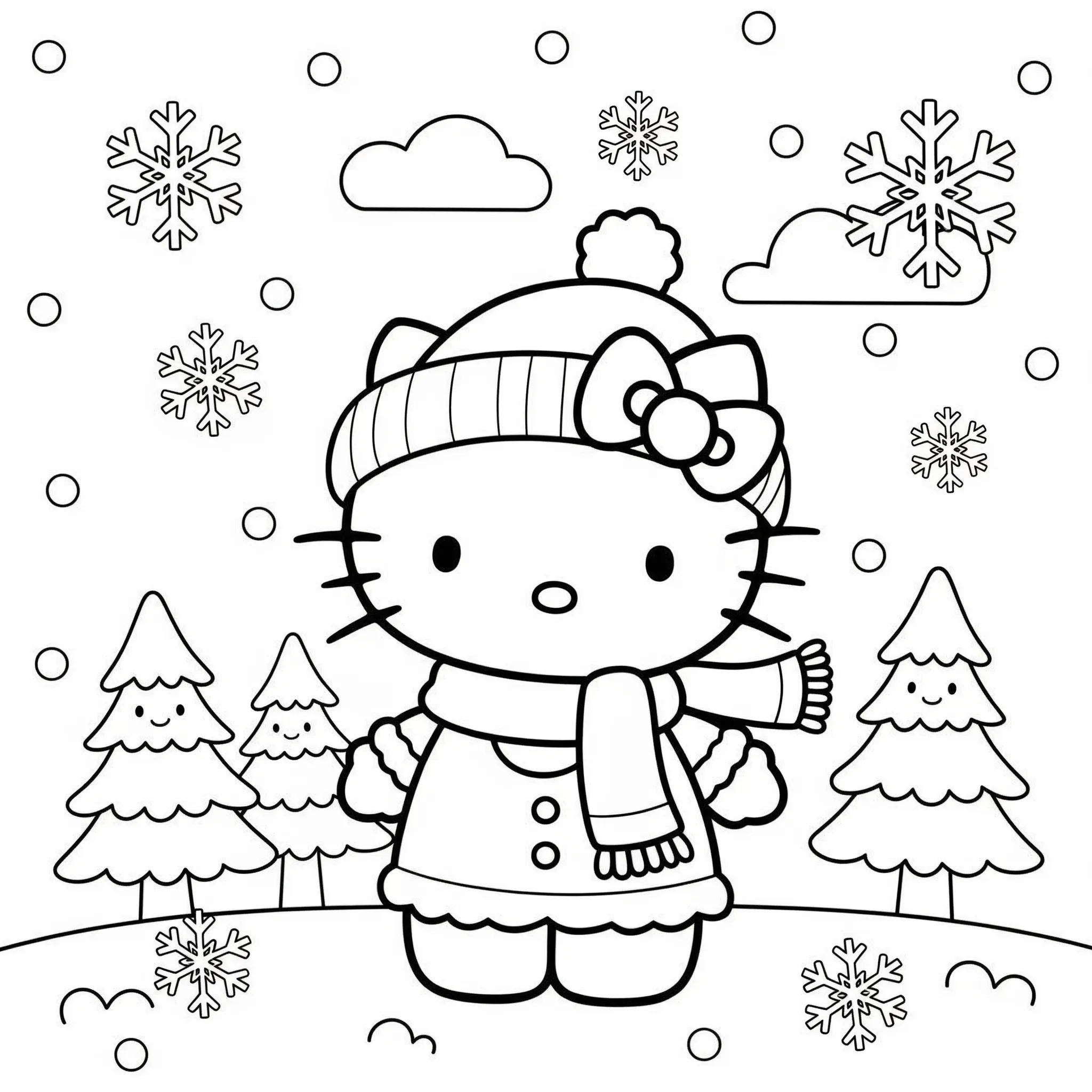 hello kitty coloring pages printable 17