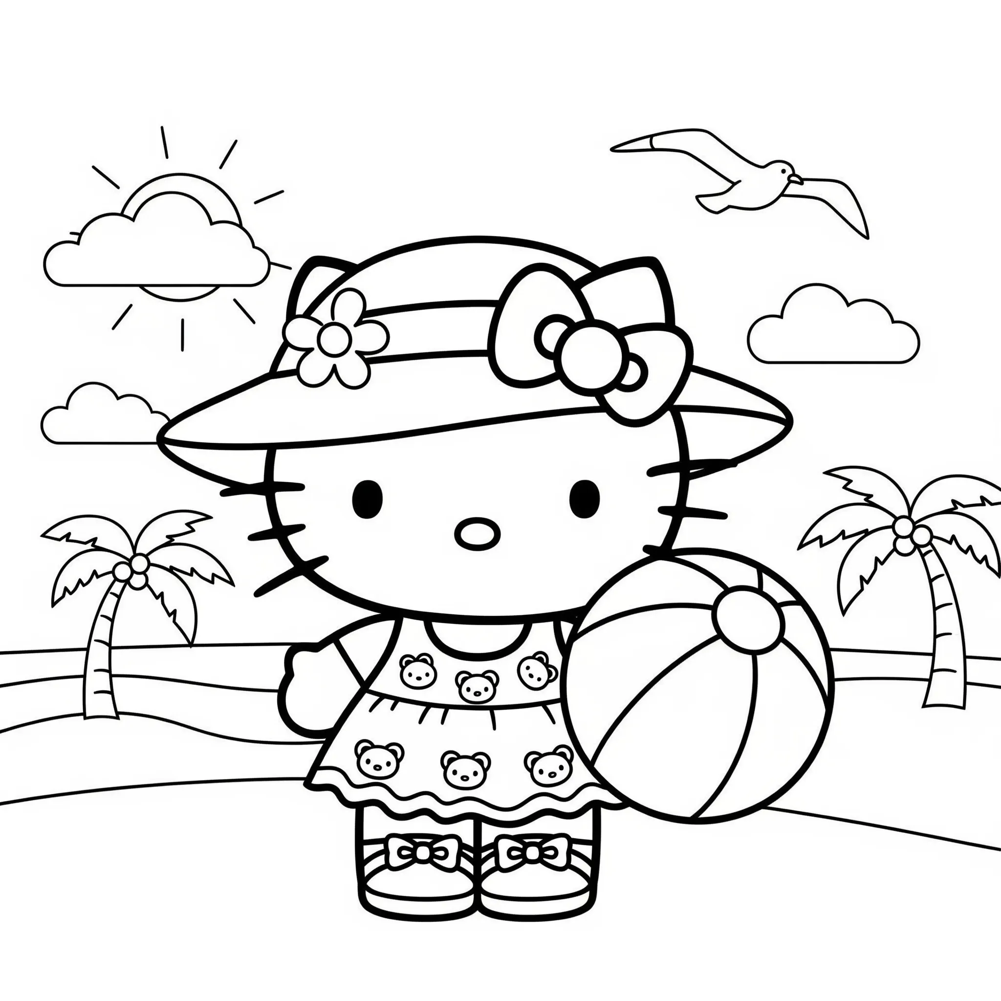 hello kitty coloring pages printable 23