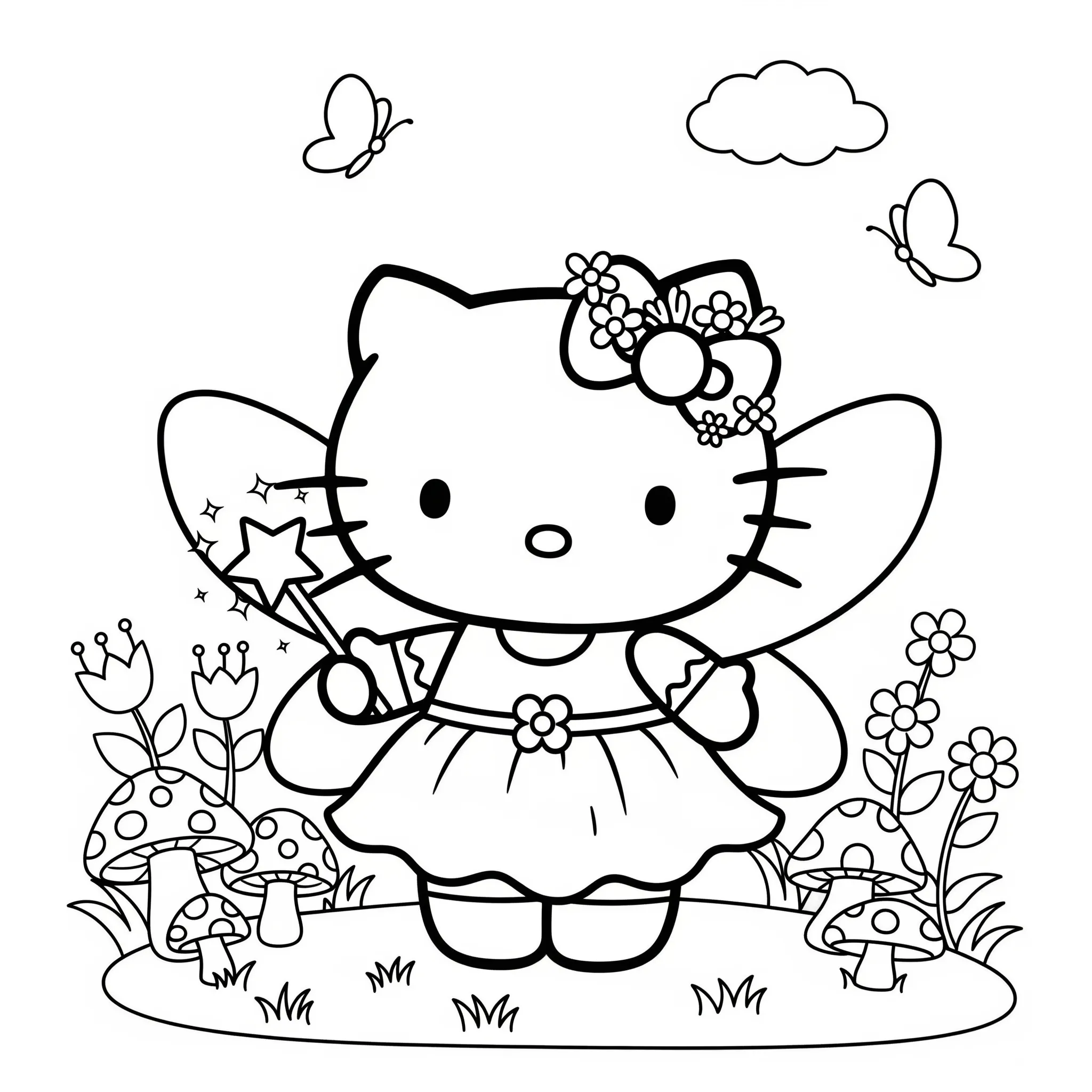 hello kitty coloring pages printable 4