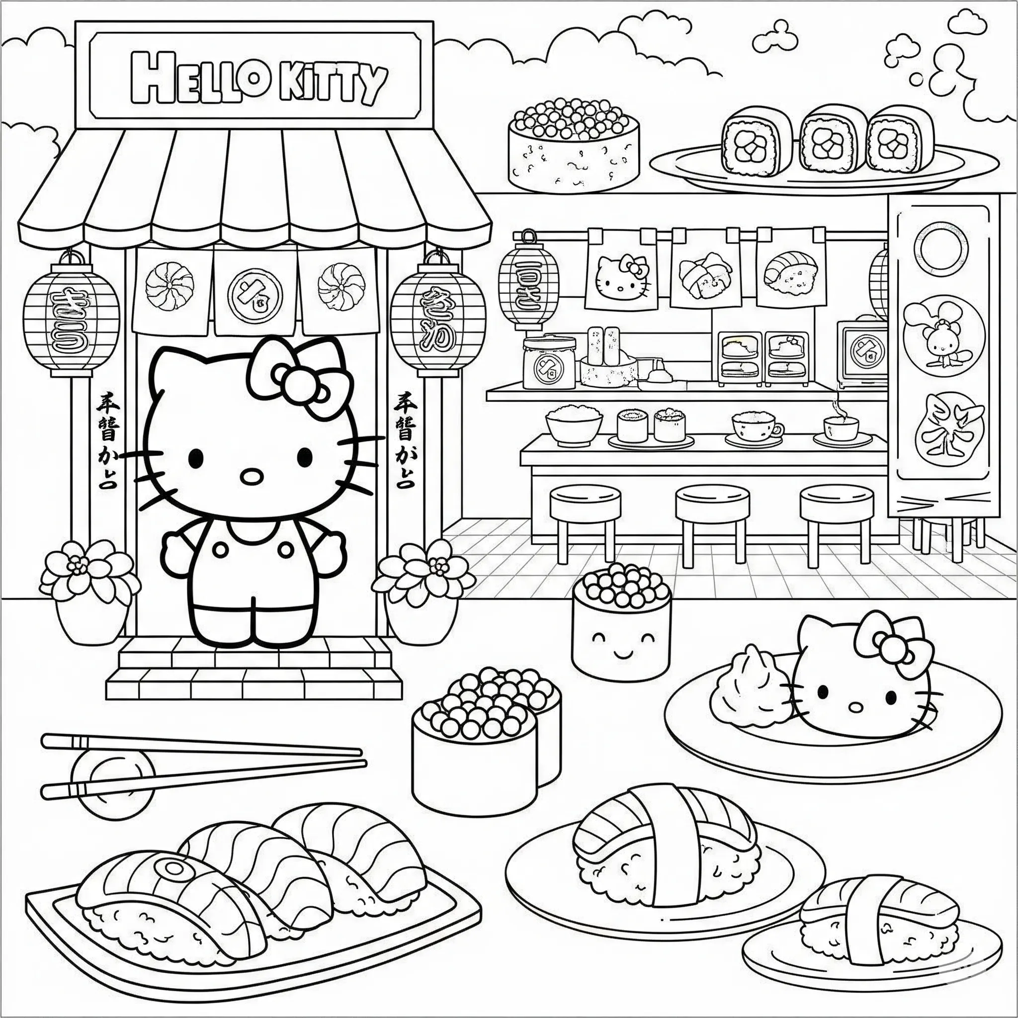 hello kitty coloring pages printable 41