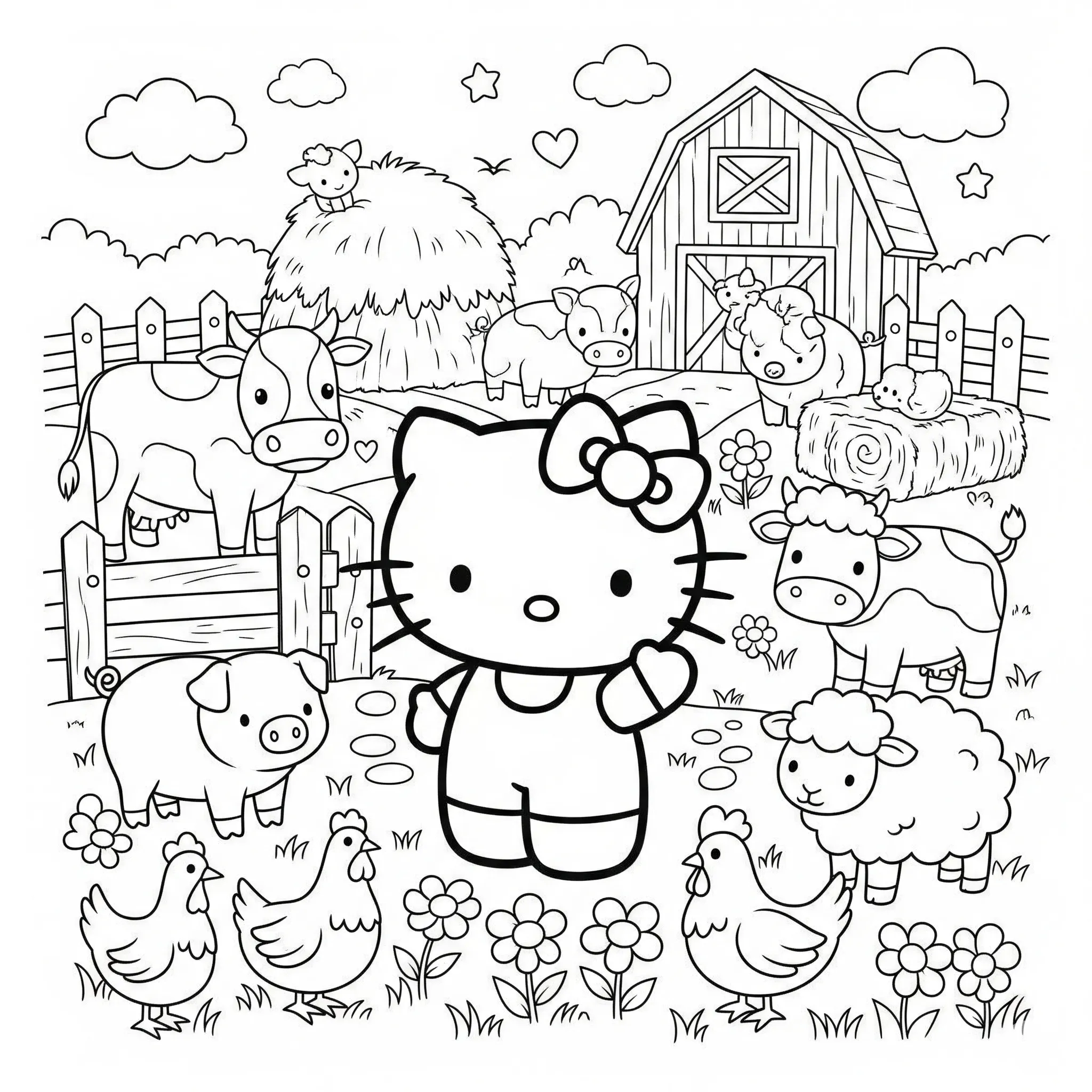 hello kitty coloring pages printable 45