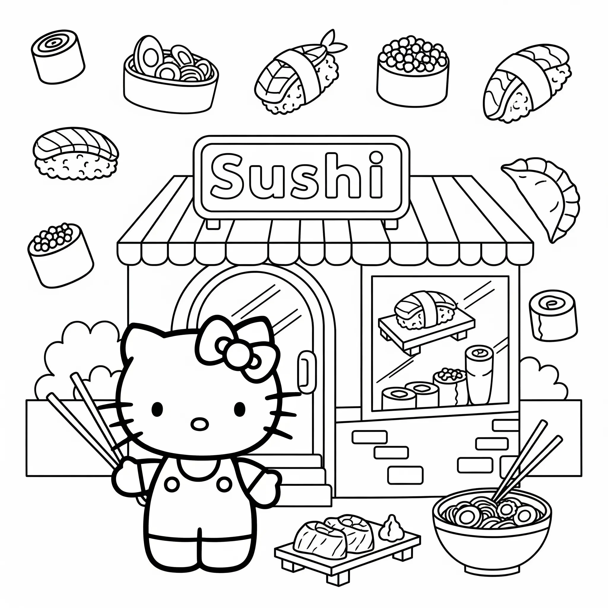 hello kitty coloring pages printable 47