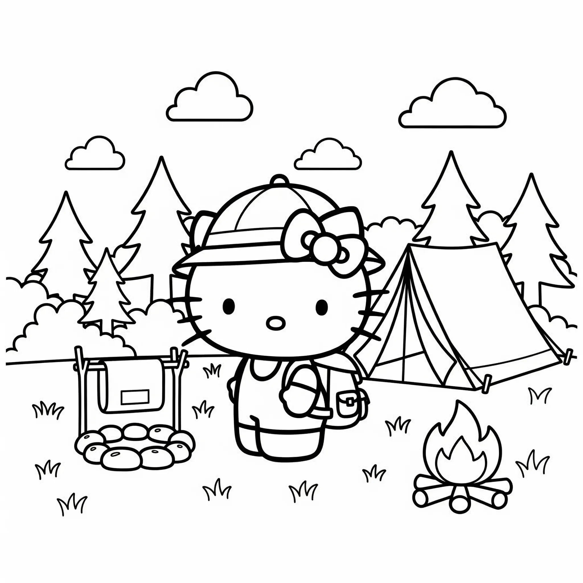 hello kitty coloring pages printable 6