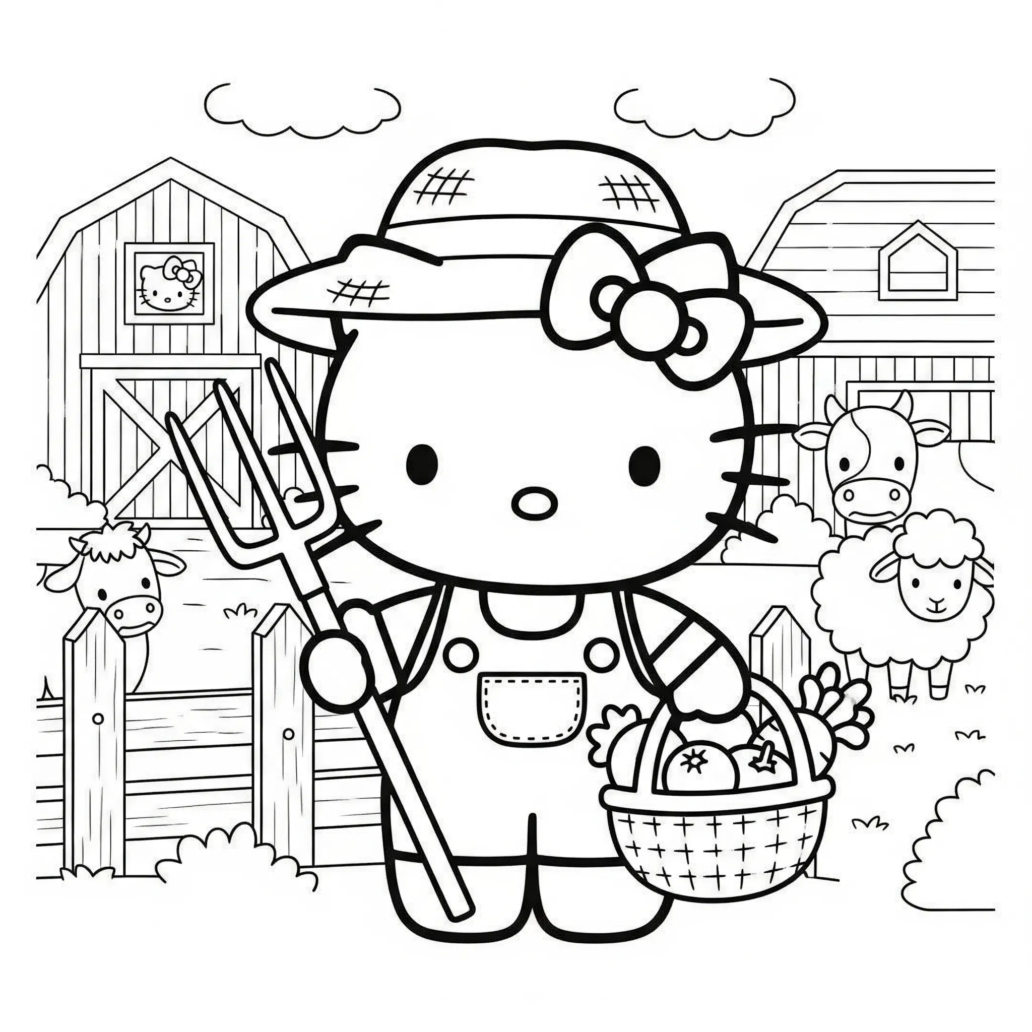 hello kitty coloring pages printable 7
