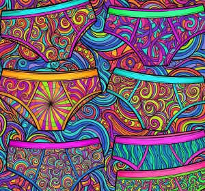 Colorful wallpaper-inspired underwear with stylish patterns and comfortable fit