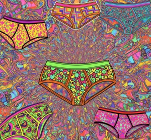 Colorful wallpaper-inspired underwear with stylish patterns and comfortable fit