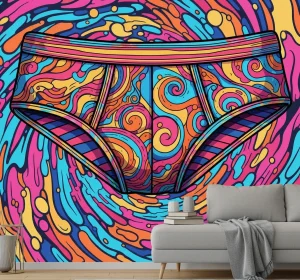 Colorful wallpaper-inspired underwear with stylish patterns and comfortable fit