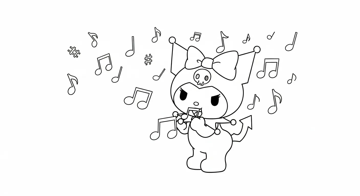 Kuromi Coloring Pages 19