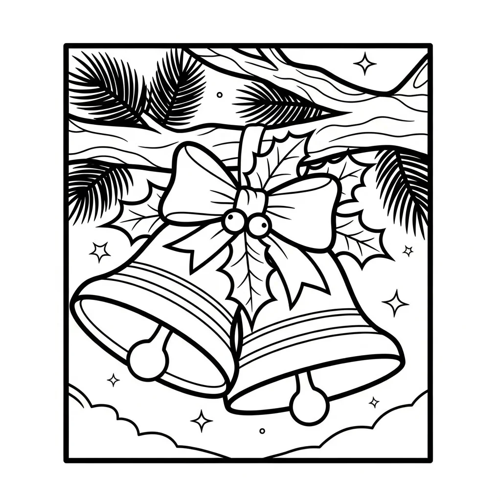 christmas bells coloring pages
