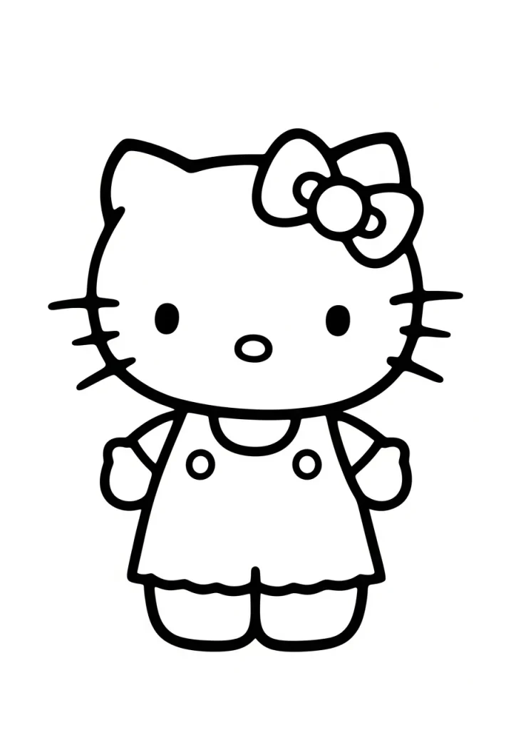 hello kitty coloring pages 1