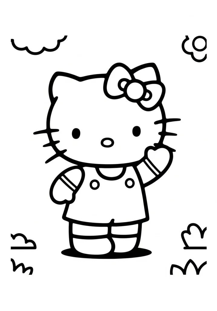 hello kitty coloring pages 2