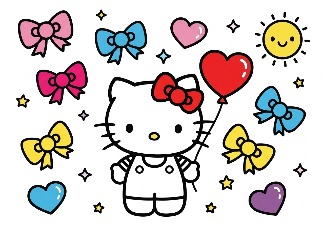 Hello Kitty Coloring Pages