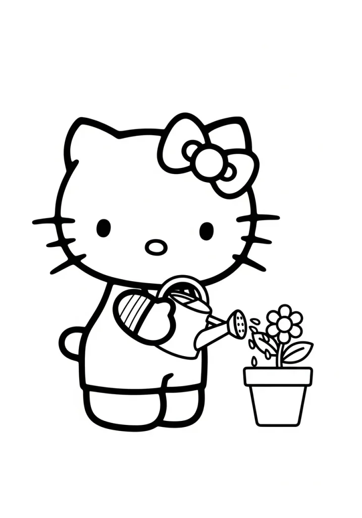 hello kitty coloring pages5