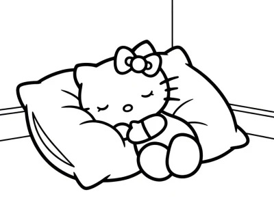 Hello kitty Coloring Pages - Free printable coloring page