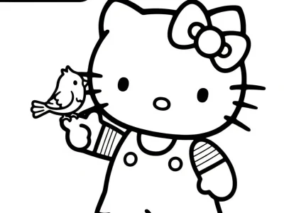 Free Hello Kitty Coloring Pages Printables - Free printable coloring page