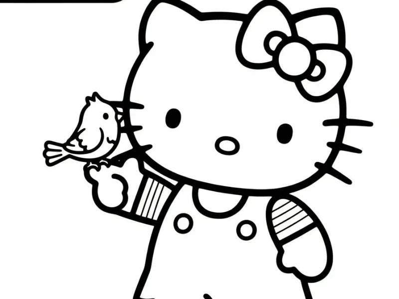Free Hello Kitty Coloring Pages Printables - Free printable coloring page