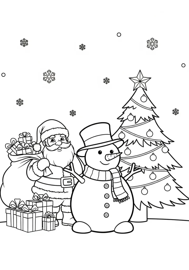 holiday scene coloring pages