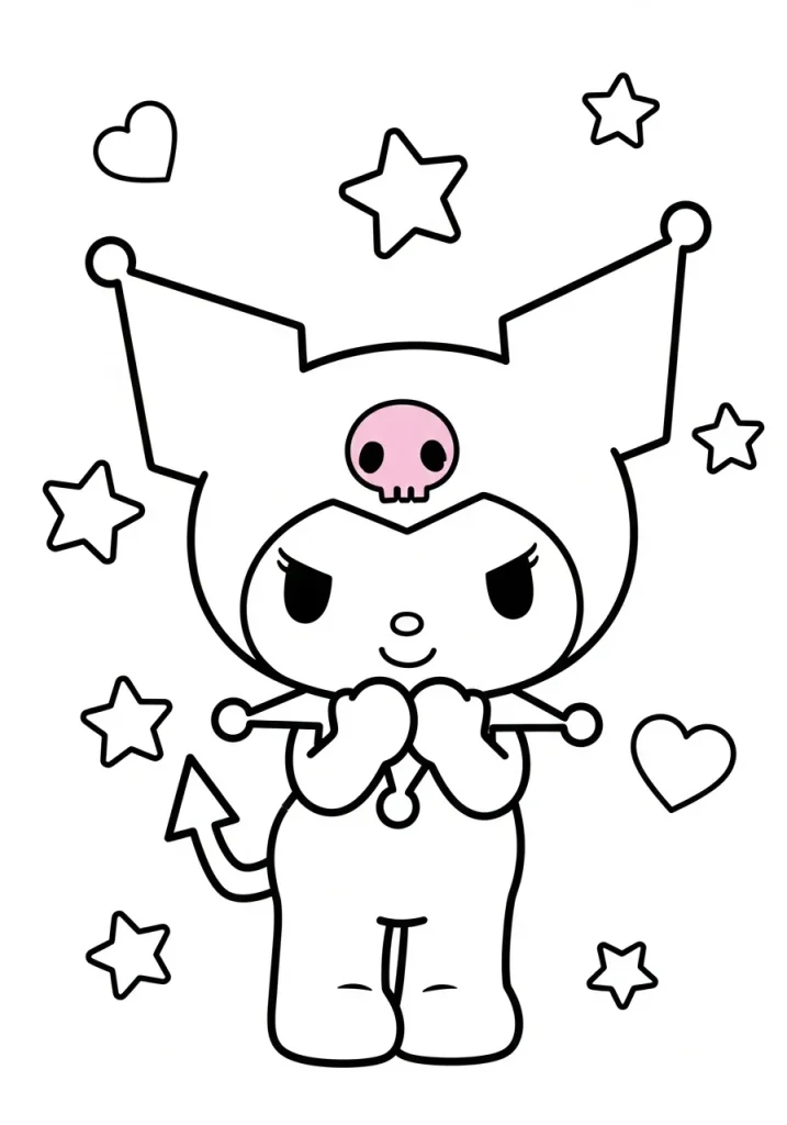 kuromi coloring pages 1