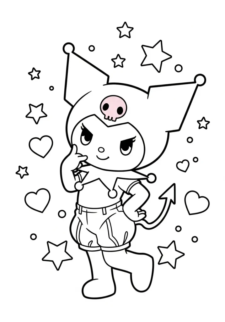 kuromi coloring pages