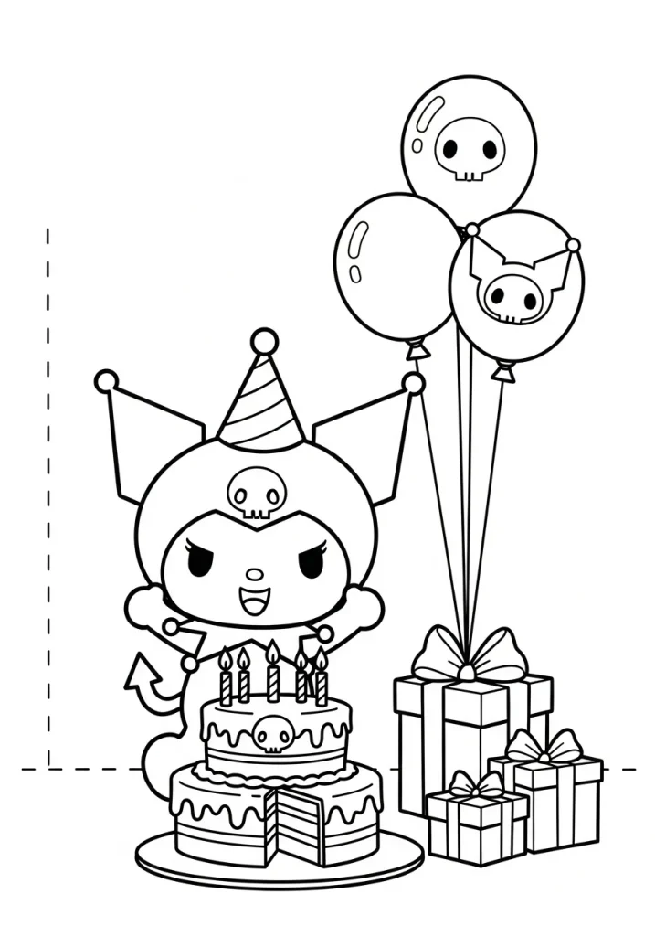kuromi coloring pages 8