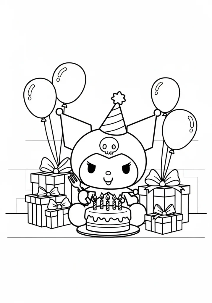 kuromi coloring pages 9