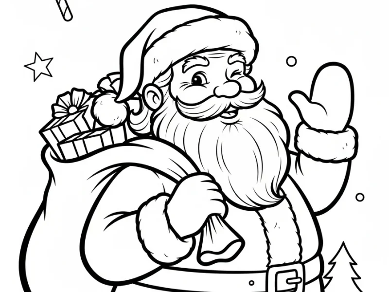 Christmas Coloring Pages - Free printable coloring page