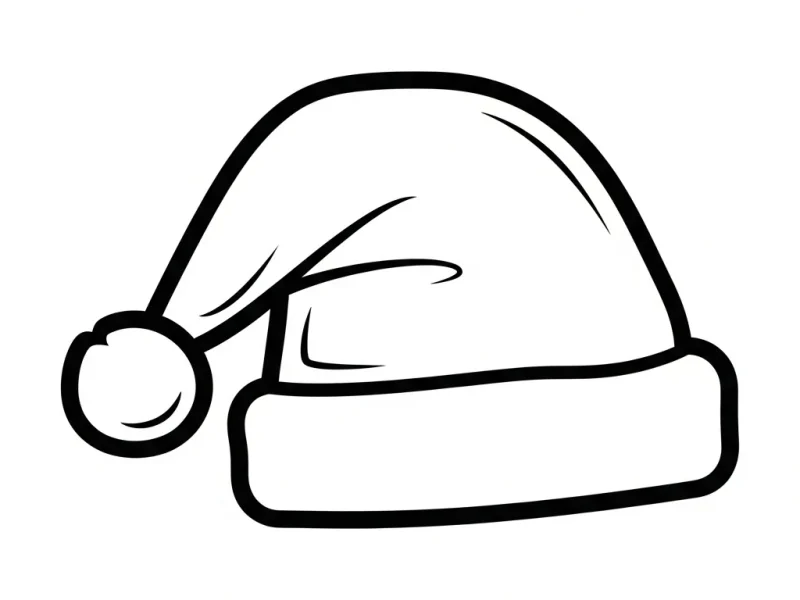 Easy Christmas Coloring Pages - Free printable coloring page