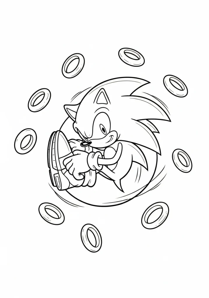 sonic coloring pages