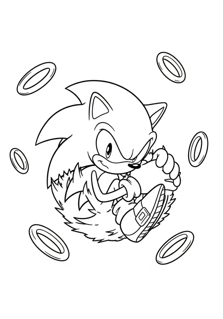 super sonic coloring pages

