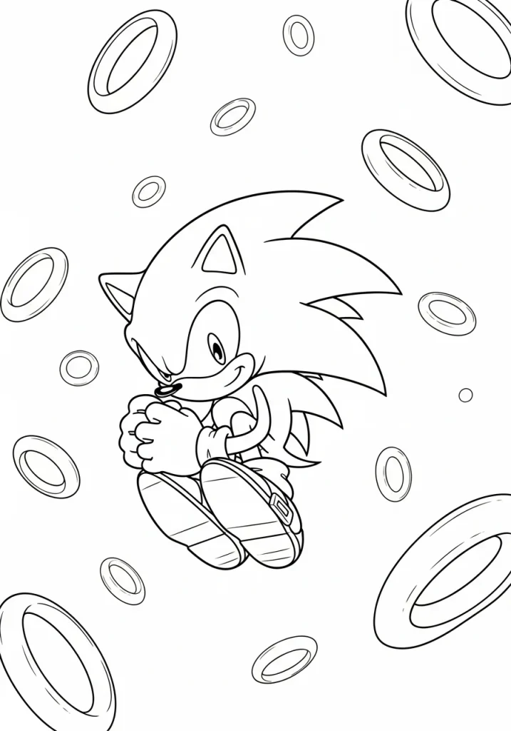 sonic coloring pages