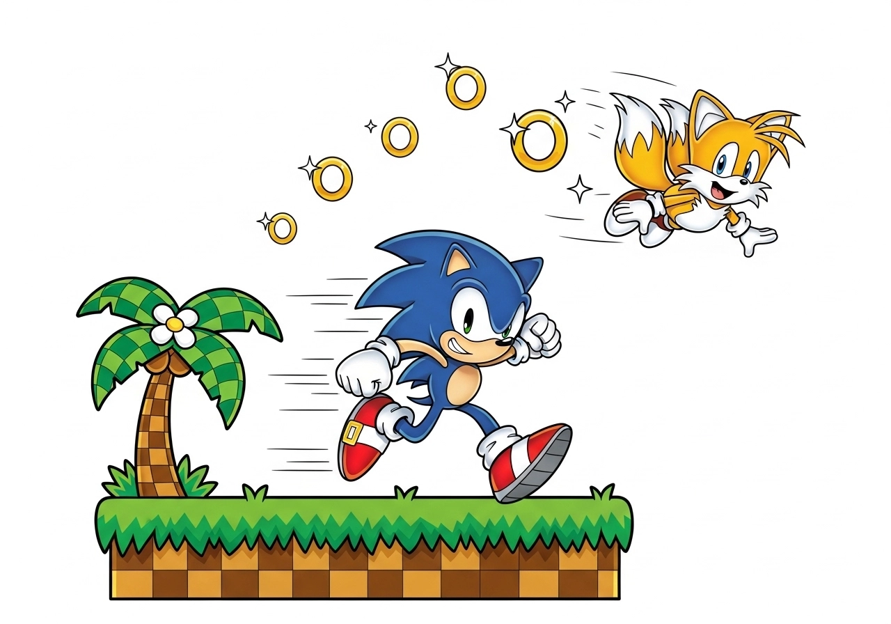 Sonic Coloring Pages