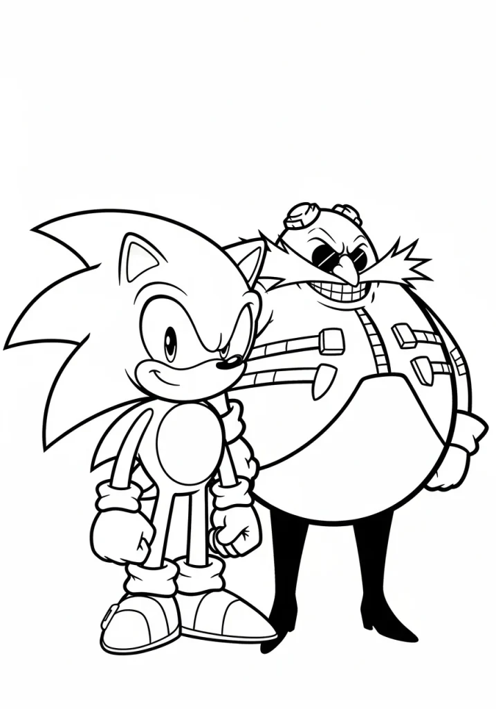 sonic coloring pages dr eggman
