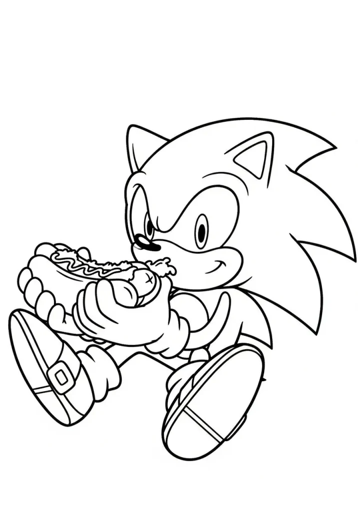 sonic coloring pages printables