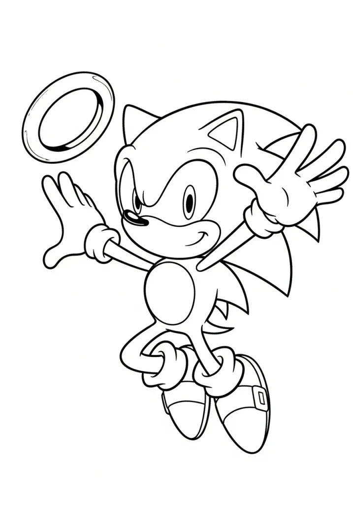 sonic coloring pages free printables