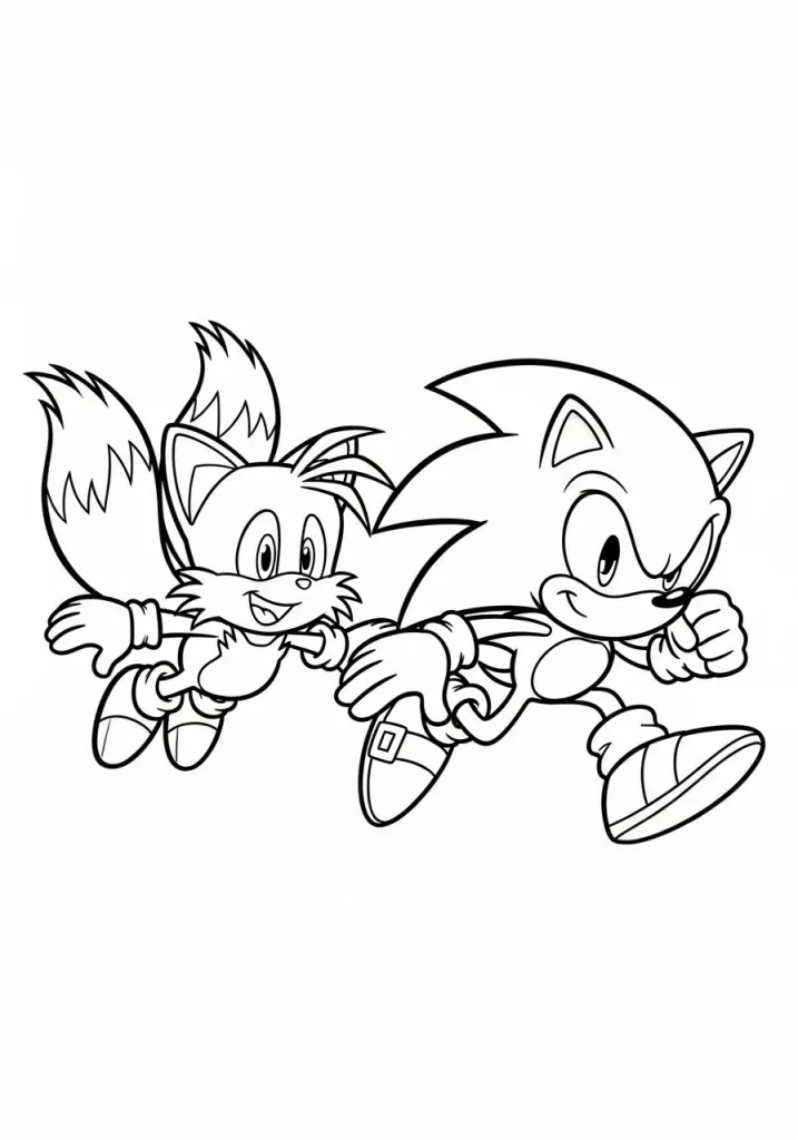 sonic coloring pages free printables
