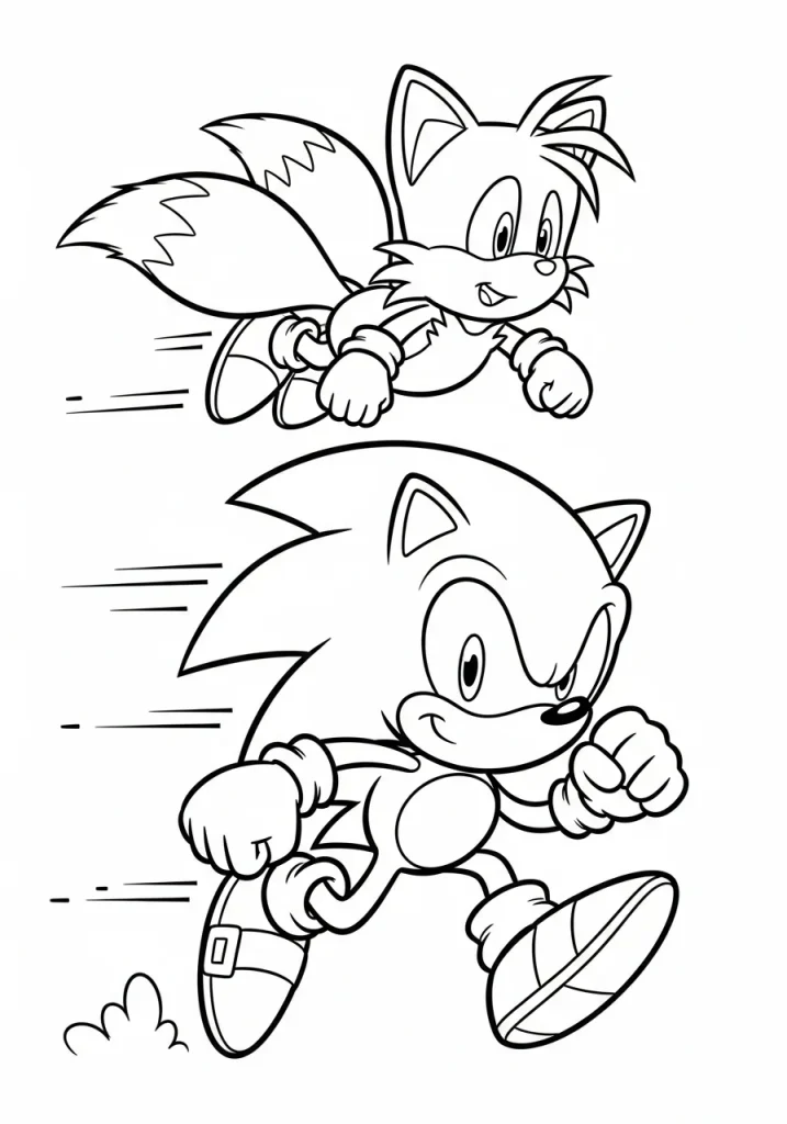 sonic coloring pages