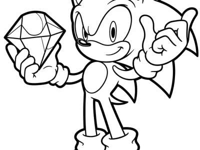 Sonic Coloring Pages - Free printable coloring page